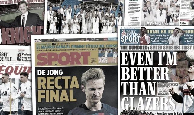 الرياضية العالمية | أبرز عناوين أغلفة الصحف الرياضية العالمية: “ريال مدريد يصنع السعادة”