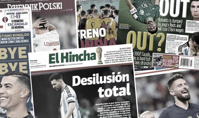 السعودية | أبرز عناوين أغلفة الصحف الرياضية العالمية: “هزيمة الأرجنتين صدمة تاريخية”